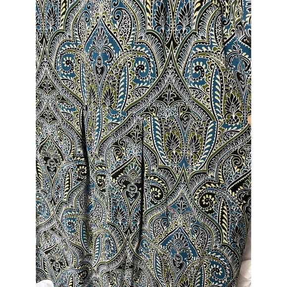 J Jill Wearever Collection Blue Black Paisely Jersey Long Sleeve Top Size 2X - Picture 5 of 13